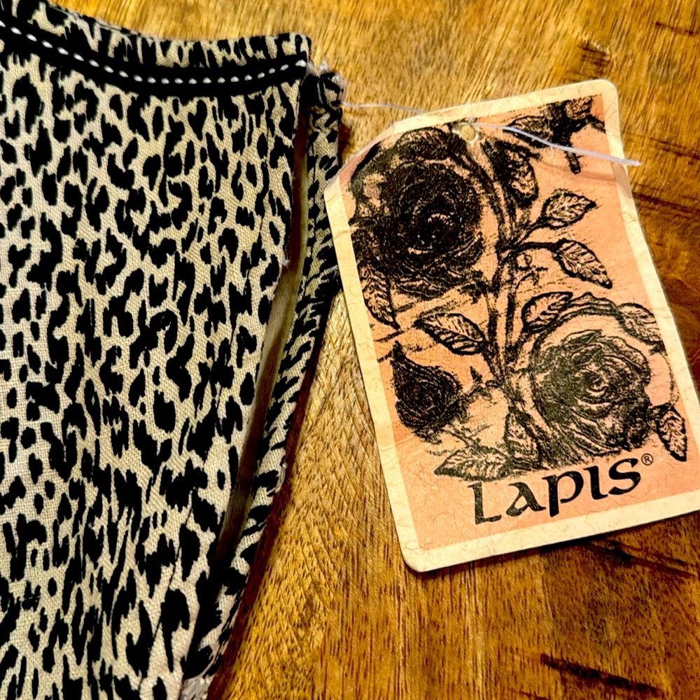 Never worn lapis large animal print skirt